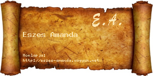 Eszes Amanda névjegykártya
